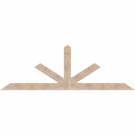 Ekena Millwork Saratoga Smooth Timber Gable Bracket, Douglas Fir, 108"W x 36"H x 3 1/2"D x 5 1/2"F, 8/12 Pitch GBW108X36X0406SAR00SDF